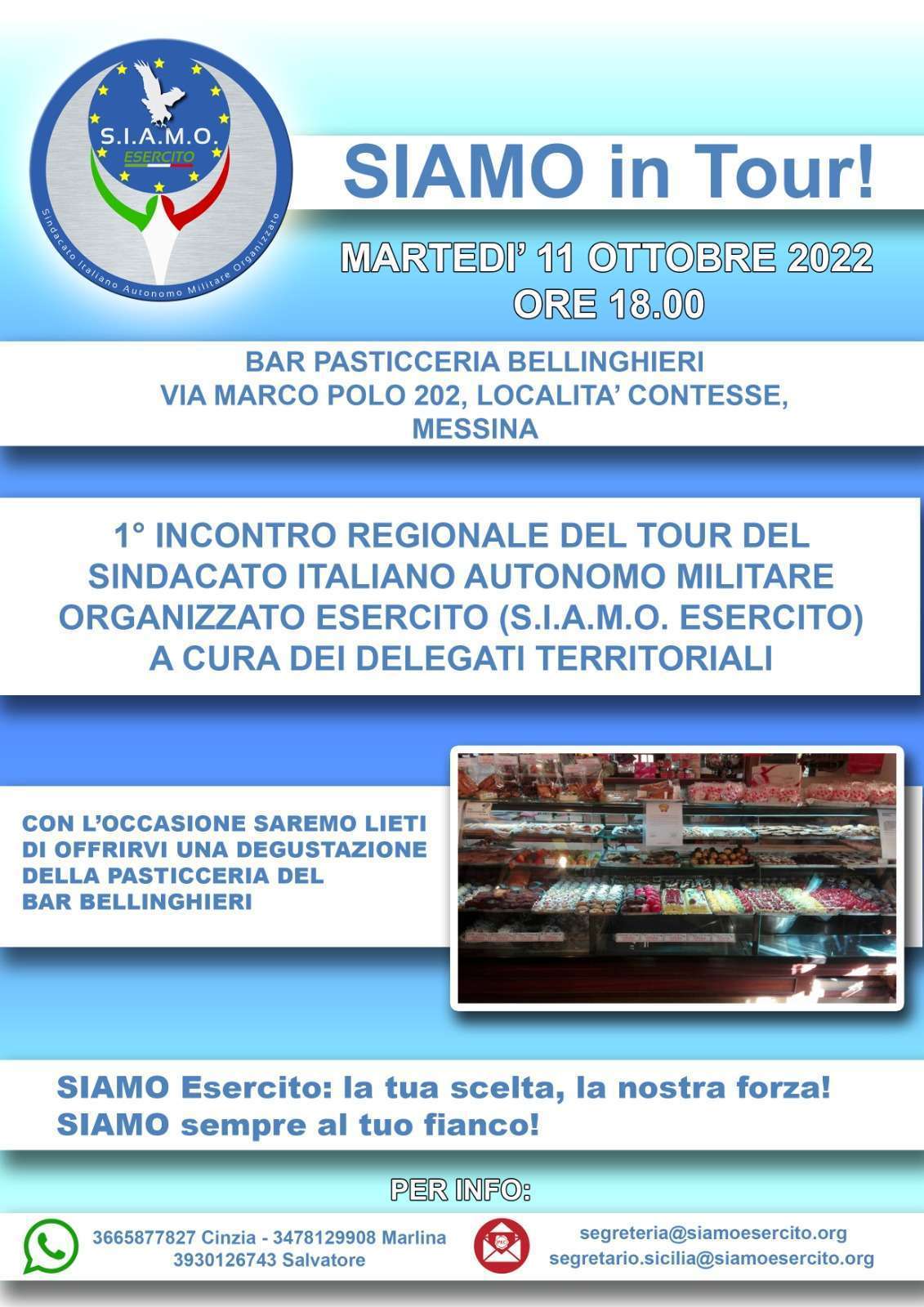 SIAMO IN TOUR: 1° INCONTRO REGIONALE CON LA SEGRETERIA SICILIA E CALABRIA